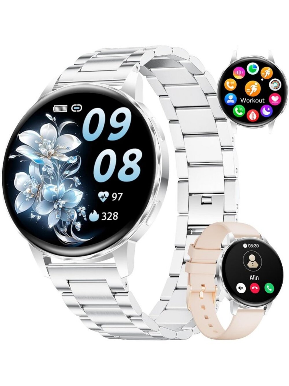 Stylish 1.27" Smart Watch for Women - Bluetooth Call, Heart Rate, Fitness